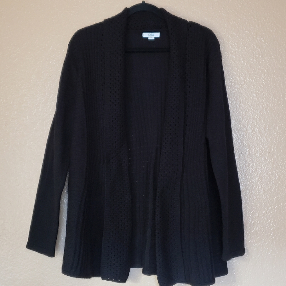 Croft & Barrow Black Cardigan - Size XL